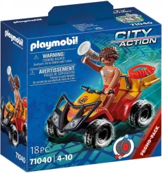 Playmobil City Action – Rettungs-Quad mit Figur und Pull-Back-Motor