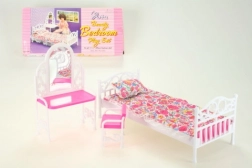 Glorie Bett und Schminktisch für Puppen