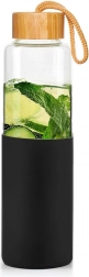 Glaswasserflasche mit Silikonhülle 600 ml