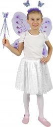 Schmetterlingskostüm mit Stirnband und Zauberstab