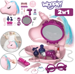 Kinder-Toilette 2-in-1 Schönheitssalon in einer Handtasche Einhorn WOOPIE