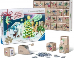 Adventskalender Puzzle RAVENSBURGER – Weihnachten rund um die Welt, 24×54 Teile