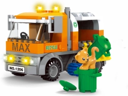 Kompatible BLOXO-Bausatz Müllwagen, 157 Teile