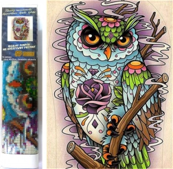 Diamantmalereiset Weisheit Eule 30x40 cm