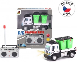 Fernbedienbares Müllauto mit Containern