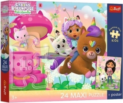 Maxi-Puzzle 24 Teile Trefl Gabys Puppenhaus: Gaby in der Rettung + Poster