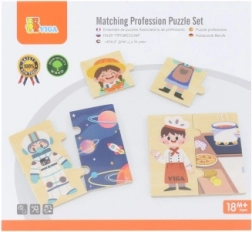 Viga Holz-Memospiel Berufe – 24 Teile, 8 Berufe