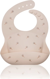 Petite&Mars Silikon-Lätzchen Sam Beige Dandelion