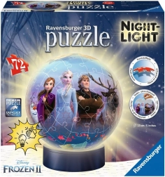 Ravensburger 3D Leuchtender Puzzleball Die Eiskönigin 2, 72 Teile