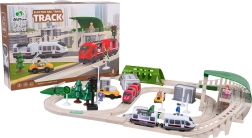 Stadt-Eisenbahnset mit Licht und Sound, 80 Teile