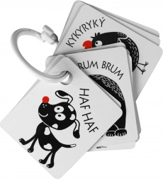 Kontrastkarten mit Farbelement für Babys