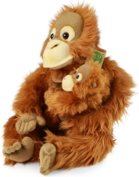 Plüsch-Orang-Utan mit Jungtier 28 cm ECO-FRIENDLY