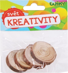 Holzscheiben 3–4 cm, Set mit 4 Stück