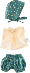 Kleiderset für Puppe mit Mütze 32 cm – cremefarbene Punkte