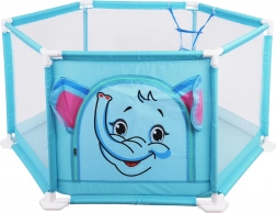 Kinder-Spielgehege Elefant mit Bällen und Korb