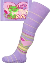 Baumwoll-Strumpfhose mit ABS New Baby lila My Cat 104