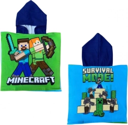 Minecraft Poncho mit Kapuze 50 × 110 cm - 1 Stück