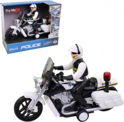 Polizeimotorrad mit Licht und Sound