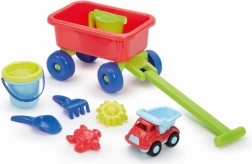 Kinder-Handwagen mit Gießkanne und Sandspiel-Set