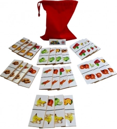 Holzdomino Obst und Gemüse 28 Teile