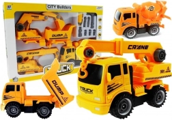 Set zerlegbarer Baufahrzeuge