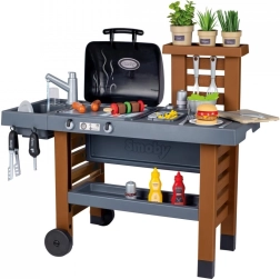 Garten-Kinderküche mit Grill, Fritteuse und Wasserfunktion