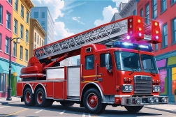 Puzzle Feuerwehrauto 60 Teile