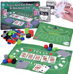 Kartenspiel Poker und Blackjack 2-in-1 Set