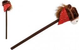 plüschspielzeug pferd auf stock