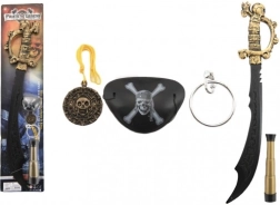 Piraten-Set Kunststoffschwert mit Zubehör 58 cm auf Karte