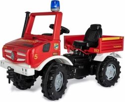 Kinder-Feuerwehrauto Mercedes Unimog mit Pedalantrieb