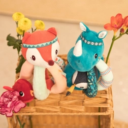 Lilliputiens Rassel Fuchs Alice mit rotem Vögelchen