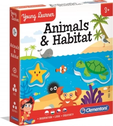 Clementoni Young Learner: Tiere und ihre Lebensräume Puzzle 6×3 Teile