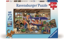 Ravensburger Puzzle: Werde Flugzeug- und Zugmechaniker 2x24 Teile
