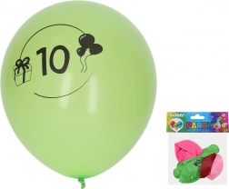 Luftballons 30 cm mit Zahl 10 – Set mit 5 Stück