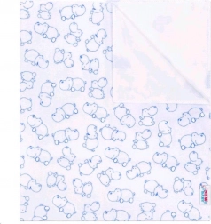 Wasserdichte Flanellauflage NEW BABY Nilpferd