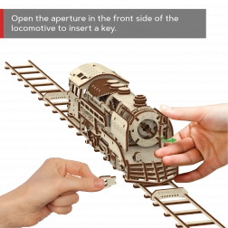 Holz-3D-Puzzle WOODEN CITY Express mit Schienen