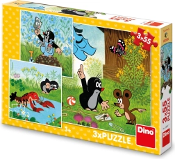 Dino Puzzle Der kleine Maulwurf und die blaue Hose 3×55 Teile