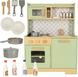 Kinder-Holzküche in Mintgrün