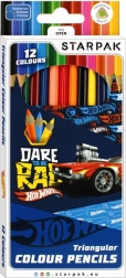 Dreikantige Farbstifte HOT WHEELS, 12 Farben