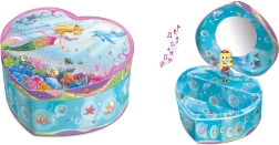 Herzförmige Schmuckschatulle mit Fee von Pecoware mit Spieluhr