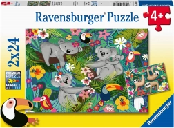 Puzzle RAVENSBURGER Koalas und Faultiere 2×24 Teile