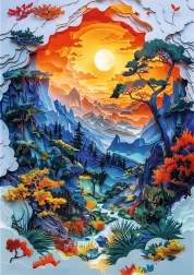 Trefl Puzzle Papierkunst: Tal 1000 Teile