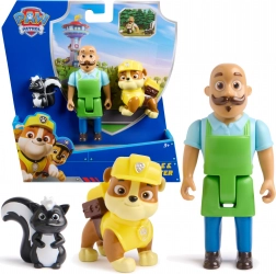 Paw Patrol – Set mit 3 Figuren: Rubble, Herr Porter und Stinktier