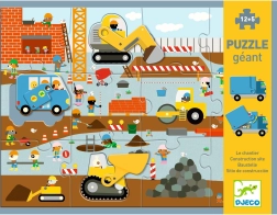 Djeco Interaktives Puzzle Baustelle 12 Teile