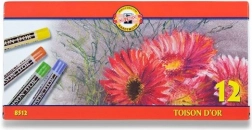 Trockene Künstler-Pastellkreiden, 12 Farben, KOH‑I‑NOOR