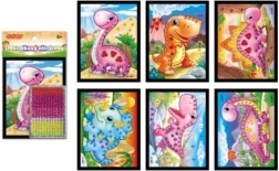 Mini Dinosaurier Mosaik Glitzernd 10x12 cm