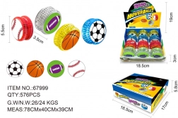 Jo-Jo-Ball mit Sportmotiven und Lichteffekten 5,5 cm