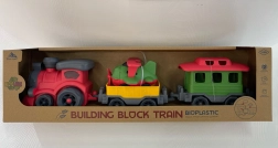 Zug mit Waggons aus Bioplastik