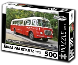Puzzle RETRO-AUTA Škoda 706 RTO MTZ 500 Teile